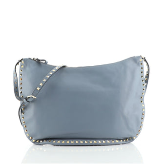 Valentino Rockstud Half Moon Messenger Leather Large