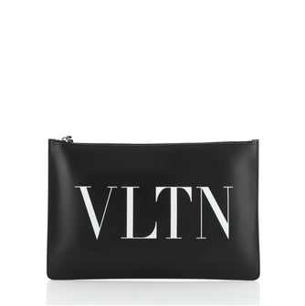 Valentino VLTN Zip Pouch Printed Leather