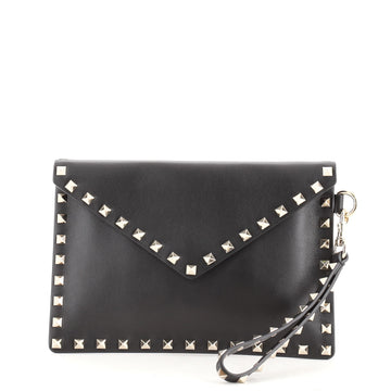 Valentino Rockstud Envelope Wristlet Leather Small