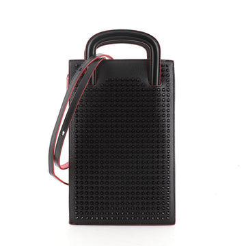 Christian Louboutin Trictrac Portfolio Bag Leather and Spiked Leather Small