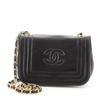 Chanel Vintage CC Stitch Flap Bag Leather Mini