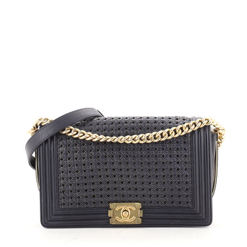 Chanel Boy Flap Bag Braided Sheepskin New Medium