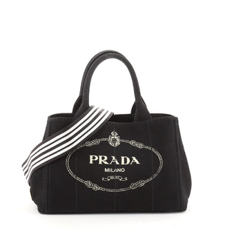 Prada Canapa Convertible Tote Canvas Mini
