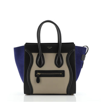 Celine Tricolor Luggage Bag Leather Micro
