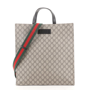Gucci Convertible Soft Open Tote GG Coated Canvas Tall