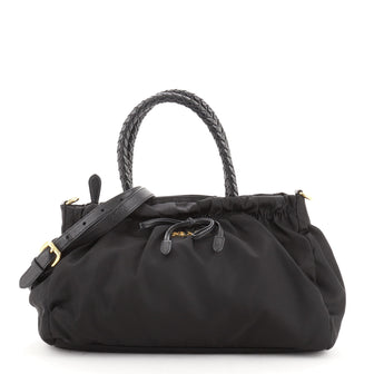 Prada Bow Tote Tessuto with Leather Small