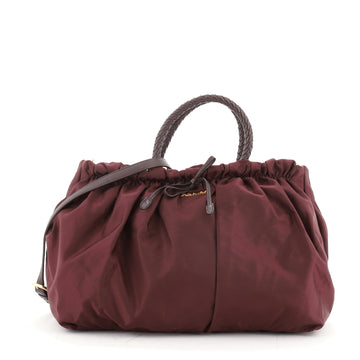 Prada Convertible Bow Tote Tessuto Medium