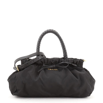 Prada Bow Convertible Tote Tessuto Small