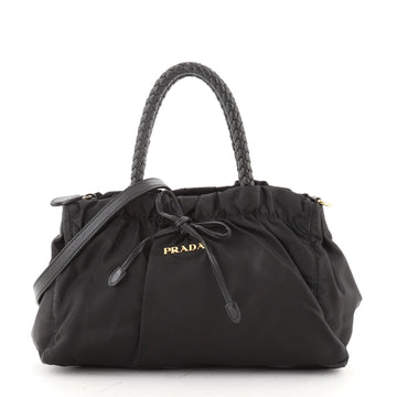 Prada Bow Convertible Tote Tessuto Small