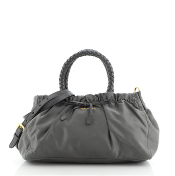 Prada Bow Convertible Tote Tessuto Small