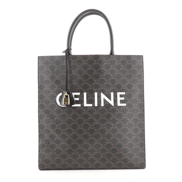 Celine Vertical Cabas Tote Triomphe Coated Canvas Large