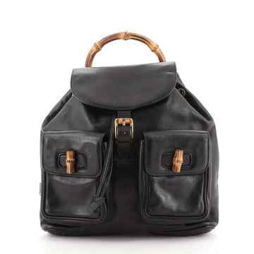 Gucci Vintage Bamboo Backpack Leather Medium