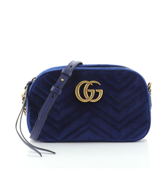 Gucci GG Marmont Shoulder Bag Matelasse Velvet Small