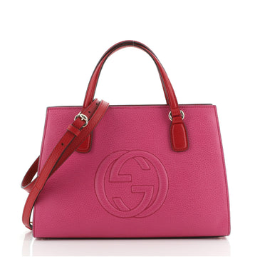 Gucci Soho Convertible Top Handle Satchel Leather Medium