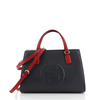 Gucci Soho Convertible Top Handle Satchel Leather Medium