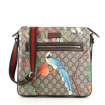 Gucci Front Zip Messenger Tian Print GG Coated Canvas Medium