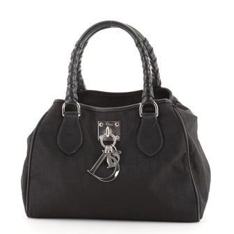 Christian Dior Lovely Tote Diorissimo Canvas Medium