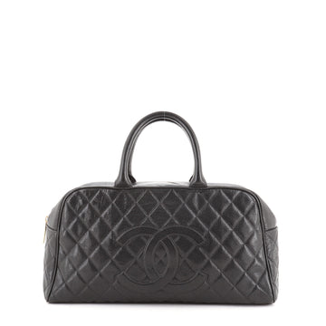 Chanel Timeless CC Bowler Bag Quilted Caviar Large