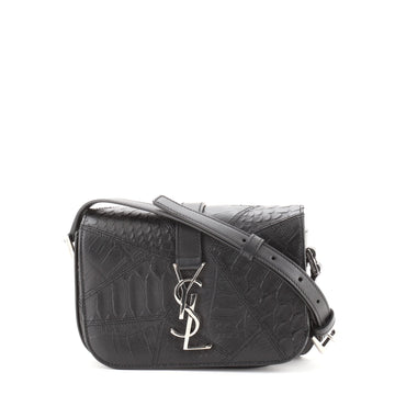 Saint Laurent Classic Monogram Universite Bag Patchwork Exotic Embossed Leather Small
