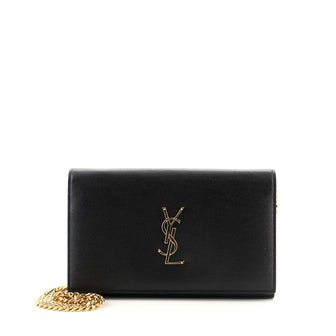 Saint Laurent Classic Monogram Wallet on Chain Leather
