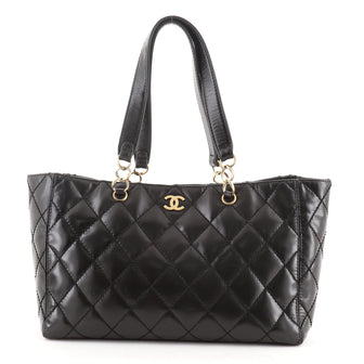 Chanel Vintage CC Tote Stitched Leather East West