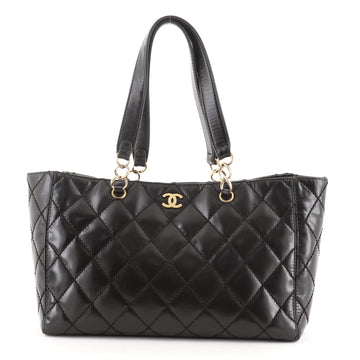 Chanel Vintage CC Tote Stitched Leather East West