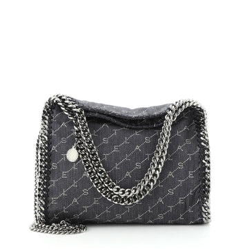 Stella McCartney Falabella Fold Over Bag Printed Denim Mini