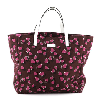 Gucci Heartbeat Tote Printed Canvas Large