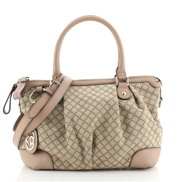 Gucci Sukey Top Handle Satchel Diamante Canvas Medium