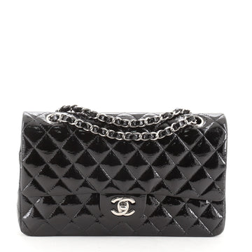 Chanel Vintage Classic Double Flap Bag Quilted Patent Medium