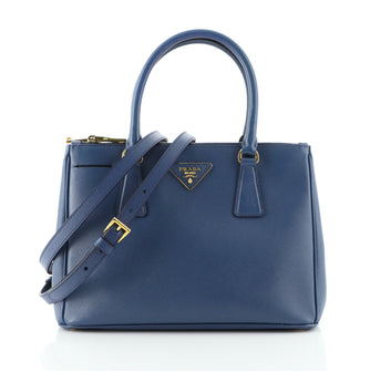 Prada Double Zip Lux Tote Saffiano Leather Small