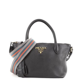 Prada Dual Strap Zip Tote Vitello Daino Small
