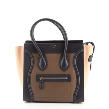 Celine Tricolor Luggage Bag Leather Micro