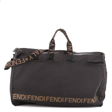 Fendi Vintage Convertible Logo Weekender Nylon Large