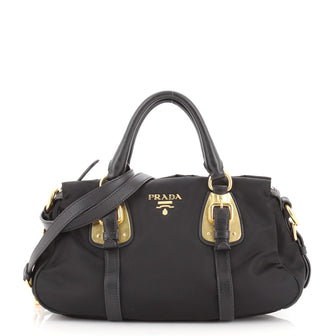 Prada Convertible Belted Satchel Tessuto and Leather Small