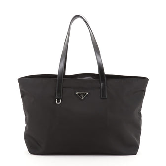 Prada Logo Open Tote Tessuto Large
