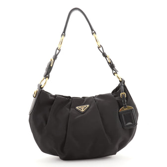 Prada Pleated Shoulder Bag Tessuto Medium