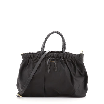 Prada Convertible Bow Tote Tessuto Medium