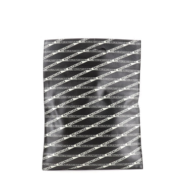 Balenciaga Fold Over Tote Monogram Printed Leather