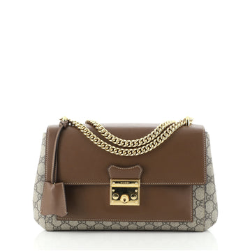 Gucci Padlock Shoulder Bag NM GG Coated Canvas and Leather Medium