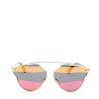 Christian Dior So Real A Aviator Sunglasses Tortoise Acetate and Metal