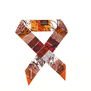Hermes Jungle Love Rainbow Twilly Printed Silk