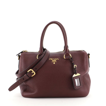 Prada Convertible Zip Satchel Vitello Daino Medium