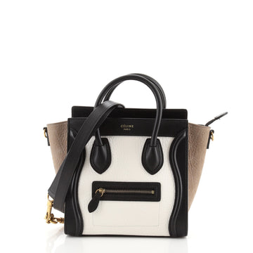 Celine Tricolor Luggage Bag Leather Nano