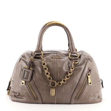 Prada Chain Link Bowler Bag Vitello Shine Large