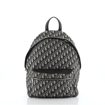 Christian Dior Zip Around Backpack Oblique Canvas Medium