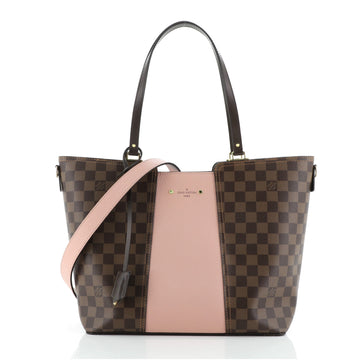 Louis Vuitton Jersey Handbag Damier with Leather