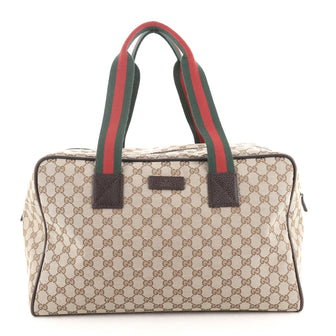 Gucci Web Carry On Duffle Bag GG Canvas Medium