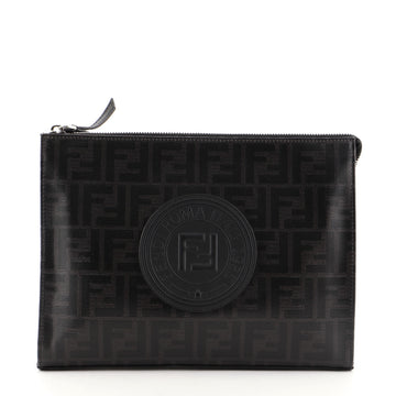 Fendi Pouch Zucca Coated Canvas