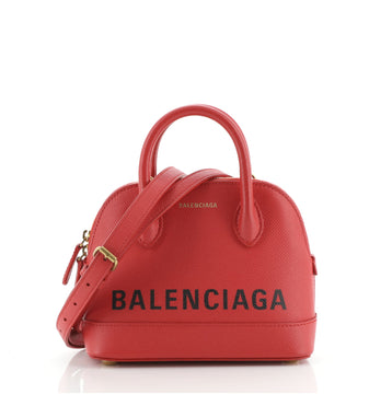Balenciaga Logo Ville Bag Leather XXS